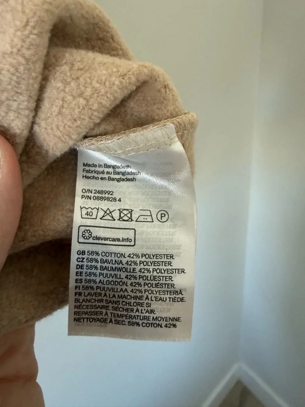 H&M Beige Oversized Crewneck Sweatshirt (size XS) - Picture 4 of 4